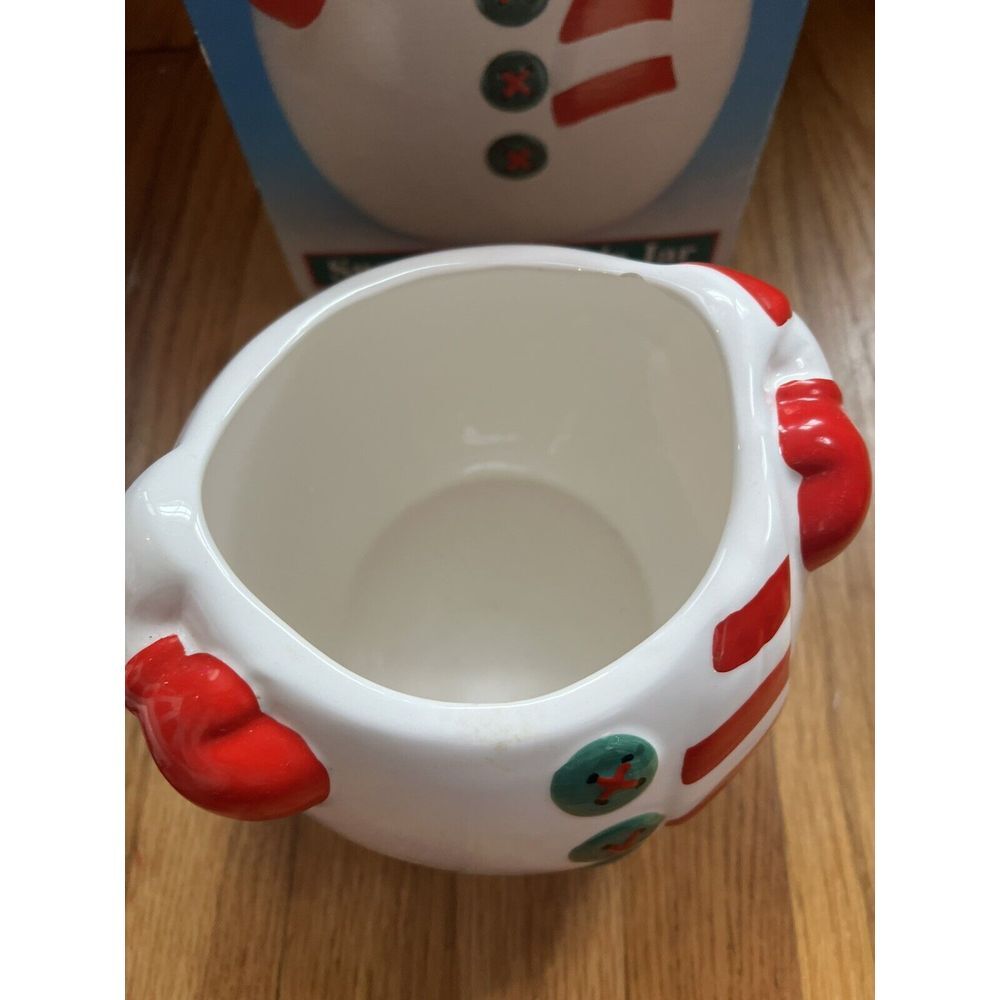Snowman Holiday Christmas Winter Cookie Jar Vtg Ceramic 11" Frosty Collectible - Picture 8 of 14